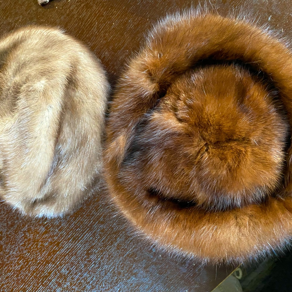 Chapeau de fourrure Mr Henri//Desjardins Montreal vintage original